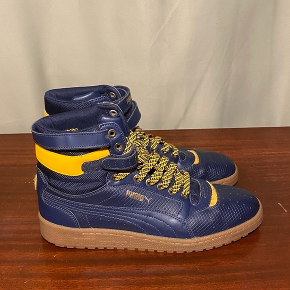 Puma Other - Puma Mens  David T Howard High   Leather Blue Sky High Top Sneakers 10